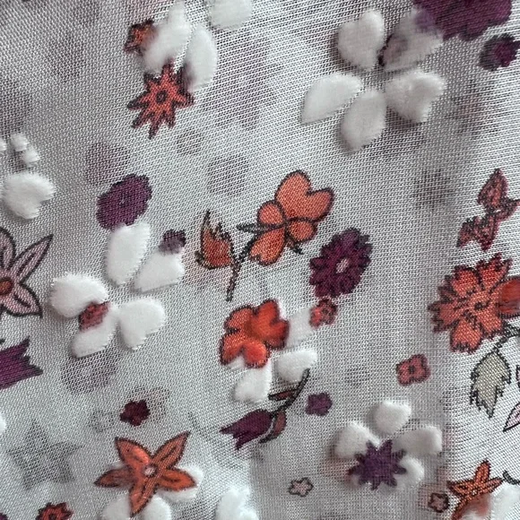 Floral print burnout velvet maxi skirt - Picture 8 of 8